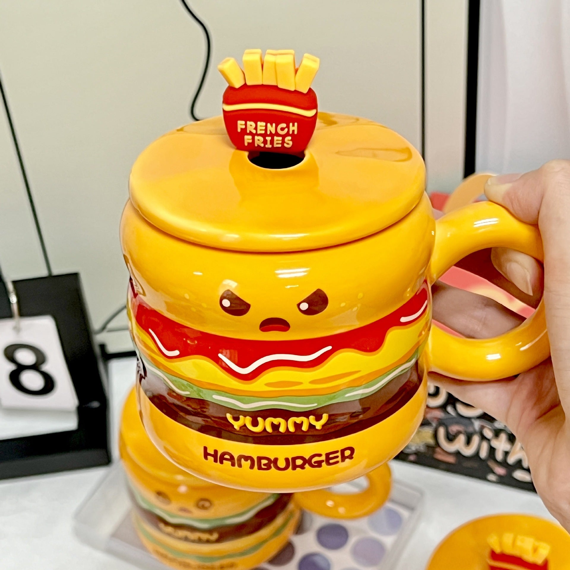 Tasse- avec couvercle - Burger