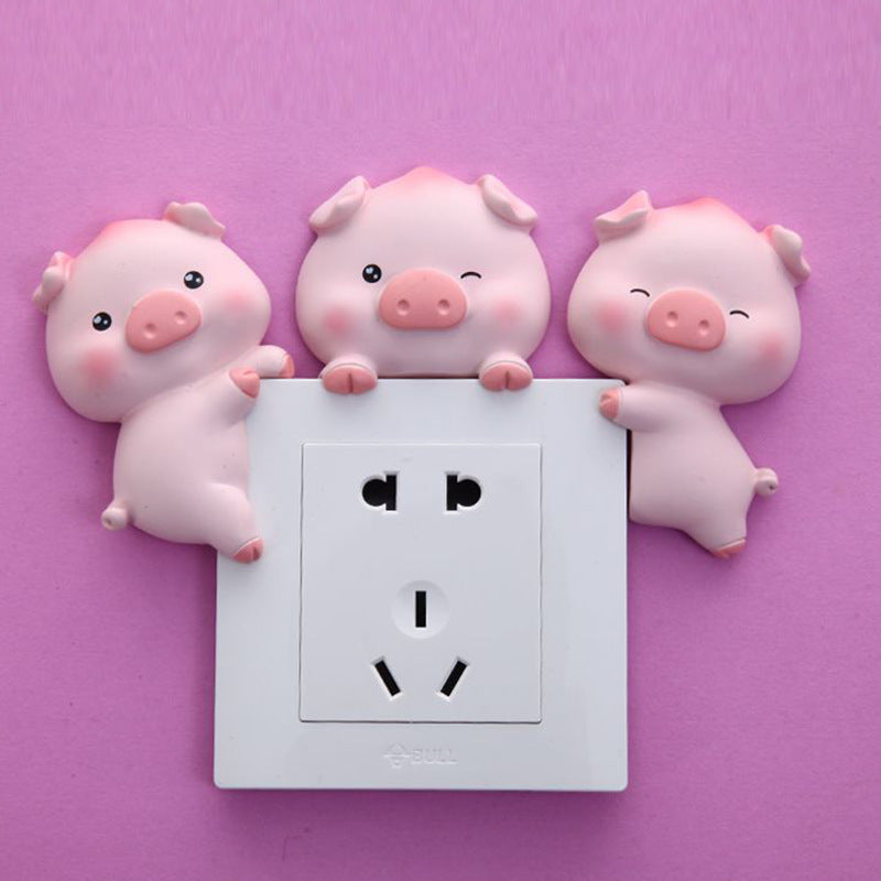 Autocollants muraux pour interrupteur - Pink Pig