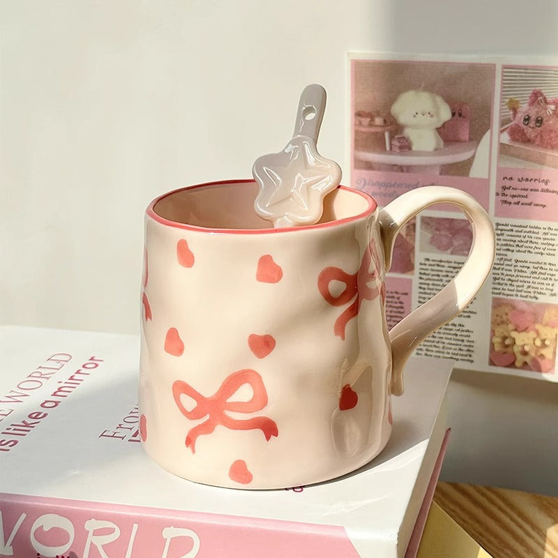 Tasse avec cuillère - Poire & Noeud