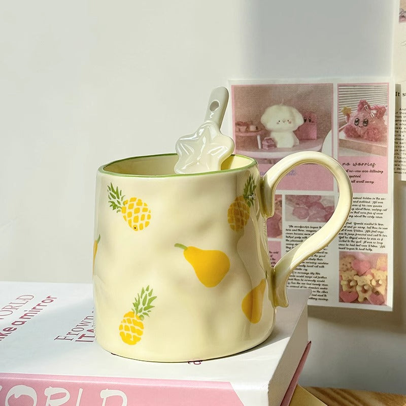 Tasse avec cuillère - Poire & Noeud