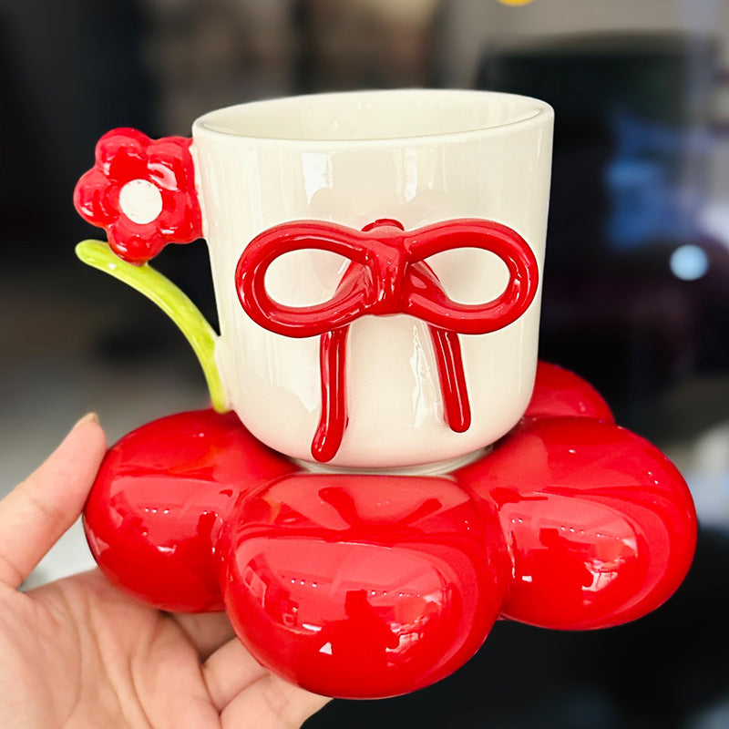 Tasse avec sous tasse - Node & flower