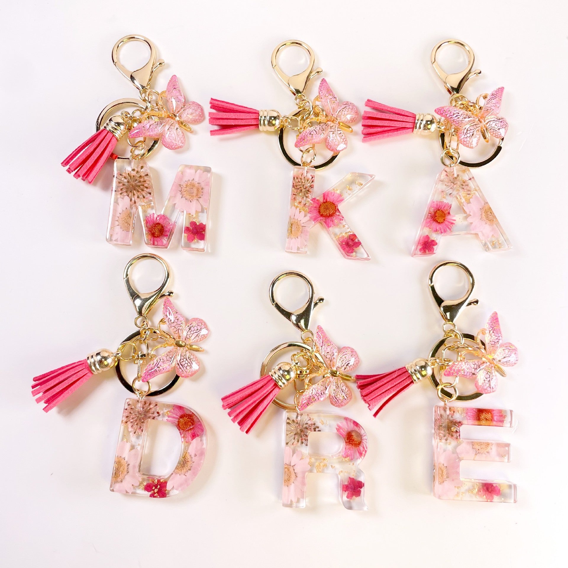 Porte-clés - Butterfly & letter