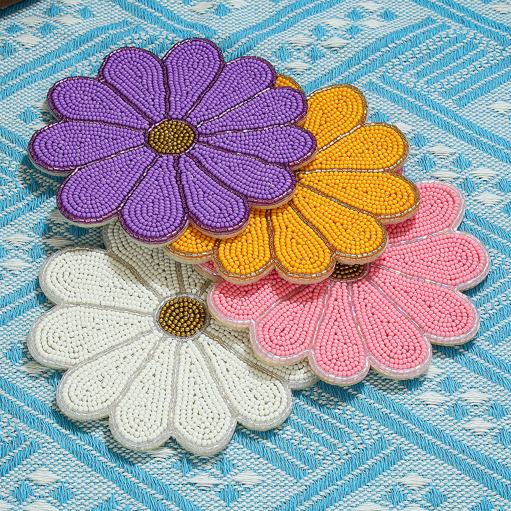 Dessous de verres en perles (lot de 4)