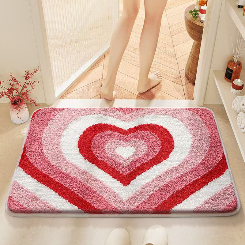 Tapis de salle de bain - Coeur & noeud tout doux