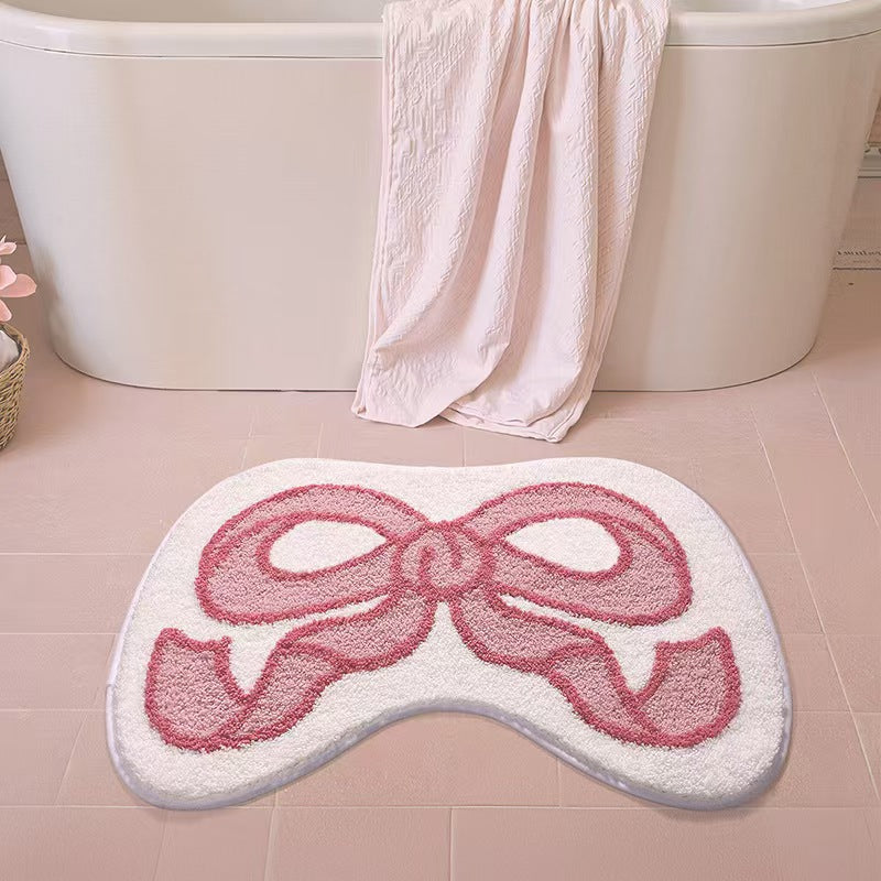 Tapis de salle de bain - Coeur & noeud tout doux