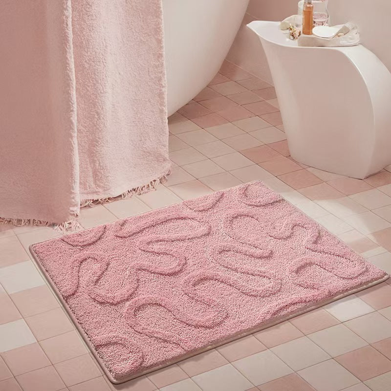 Tapis de salle de bain - Coeur & noeud tout doux