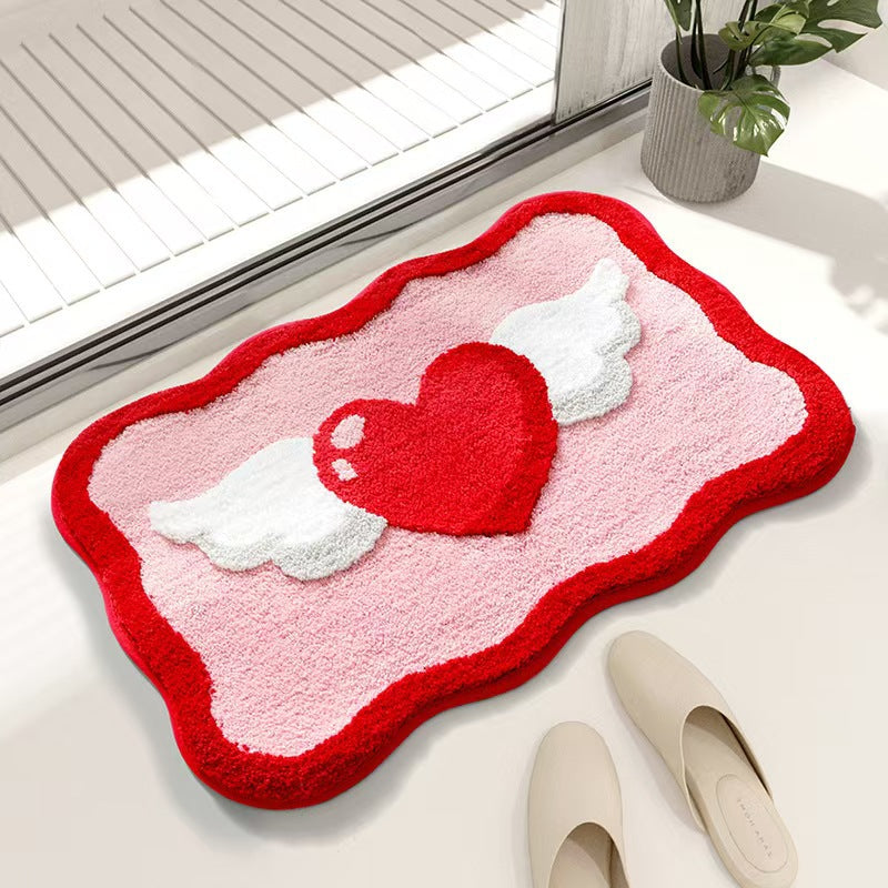 Tapis de salle de bain - Coeur & noeud tout doux