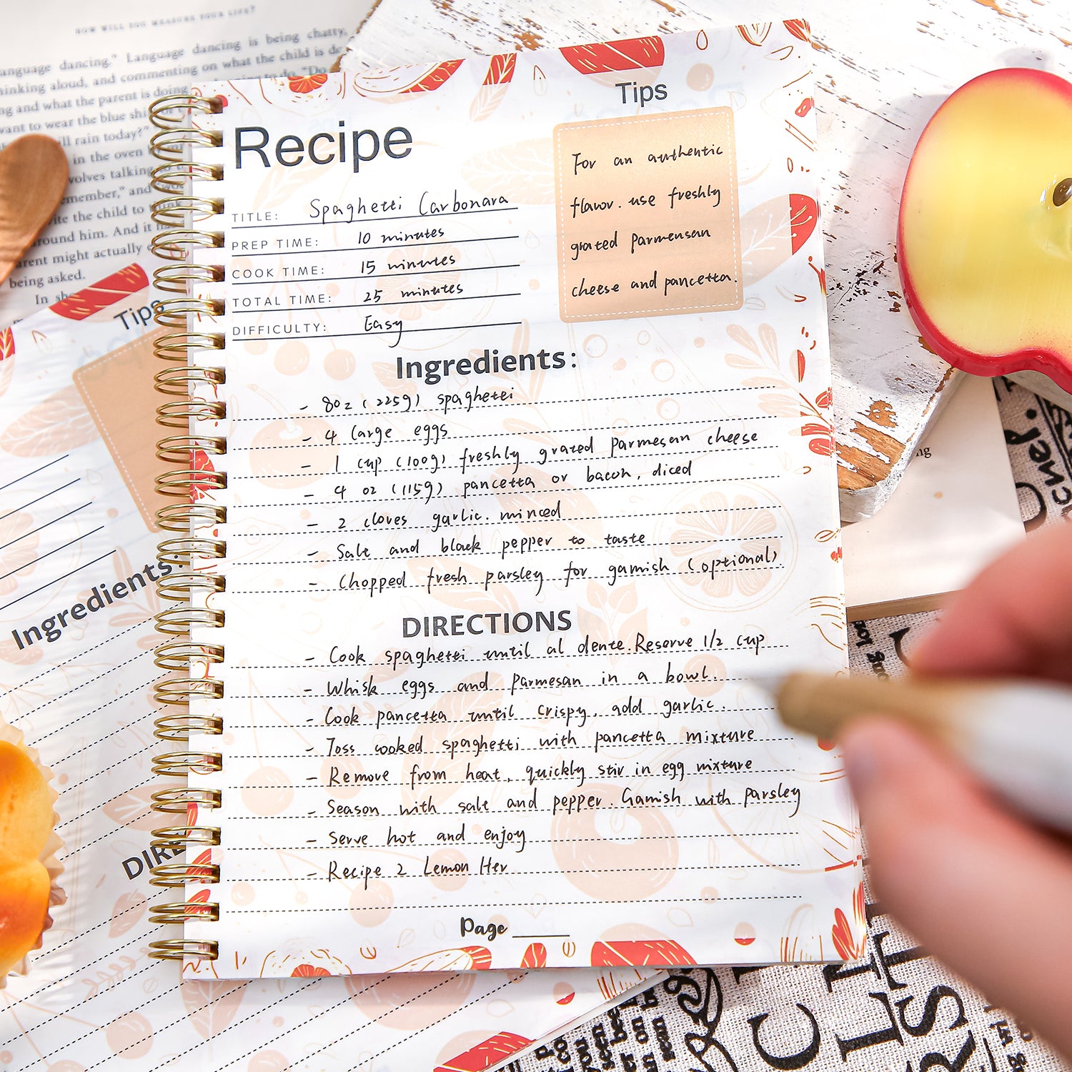 Carnet de recette - Gourmand orange