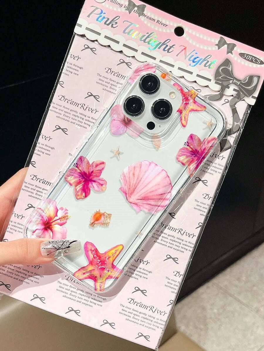 Coque iPhone - Fleurs & coquillages