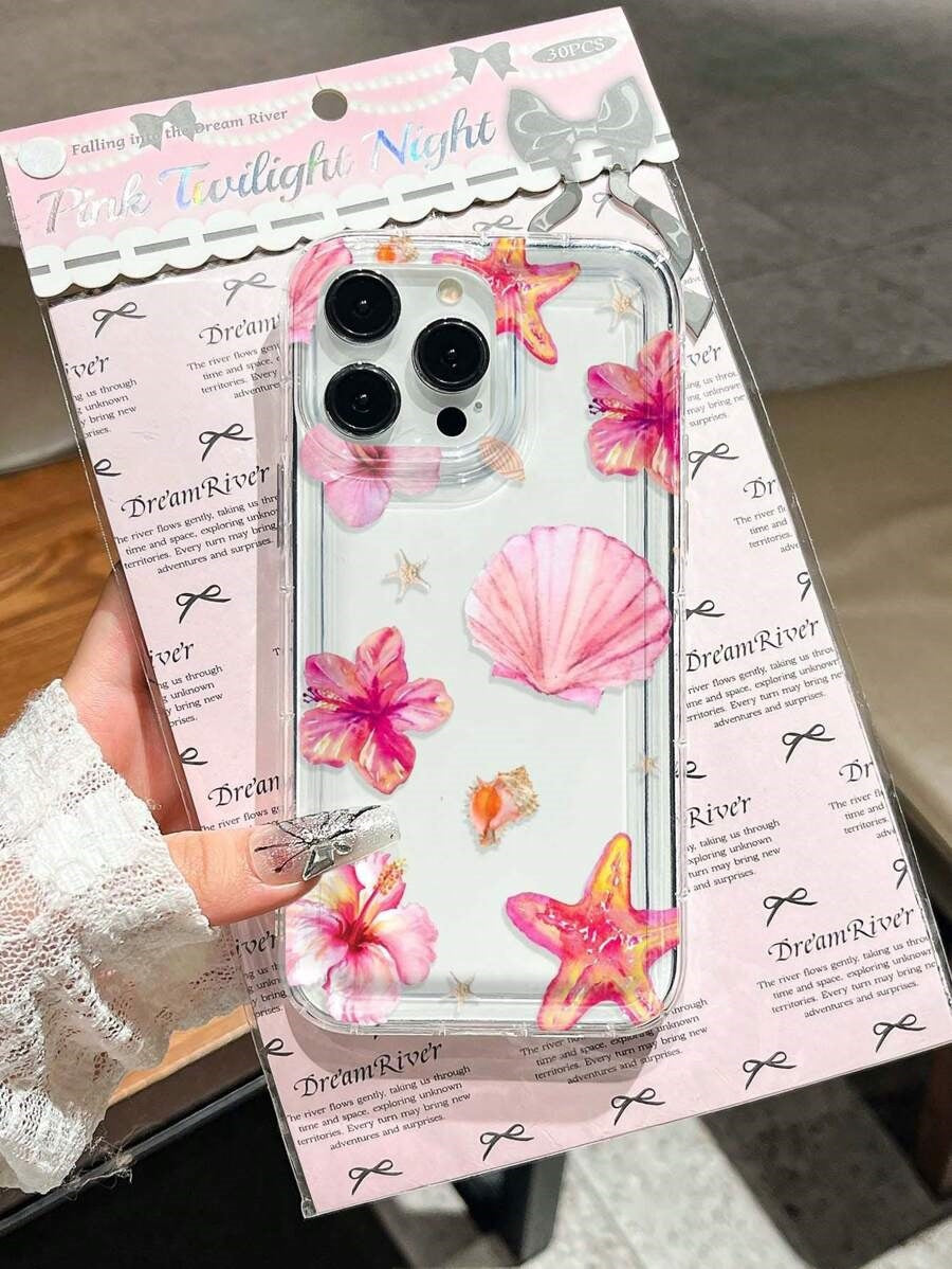 Coque iPhone - Fleurs & coquillages