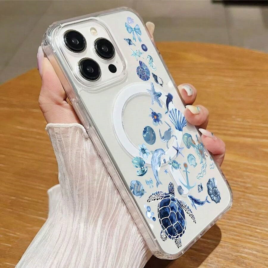 Coque iPhone - Océan & tortue
