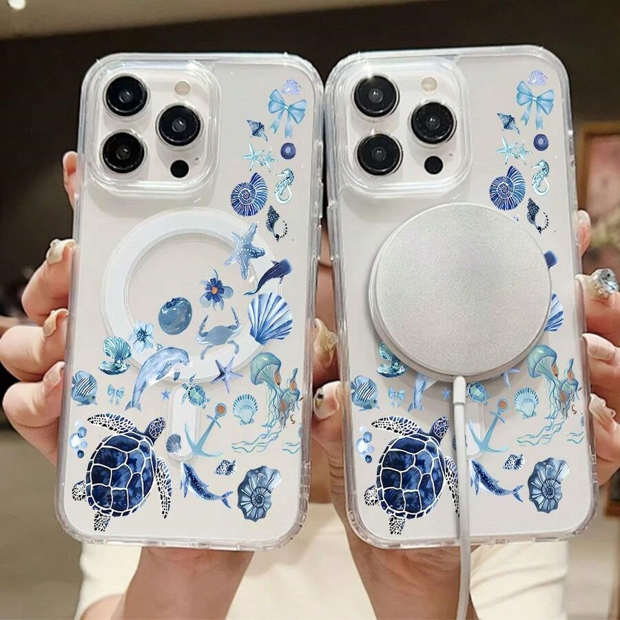 Coque iPhone - Océan & tortue