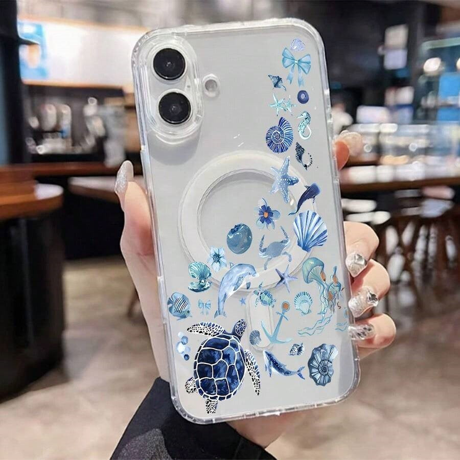 Coque iPhone - Océan & tortue