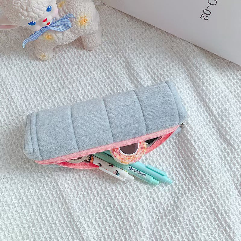 Trousse en velours - Pastel