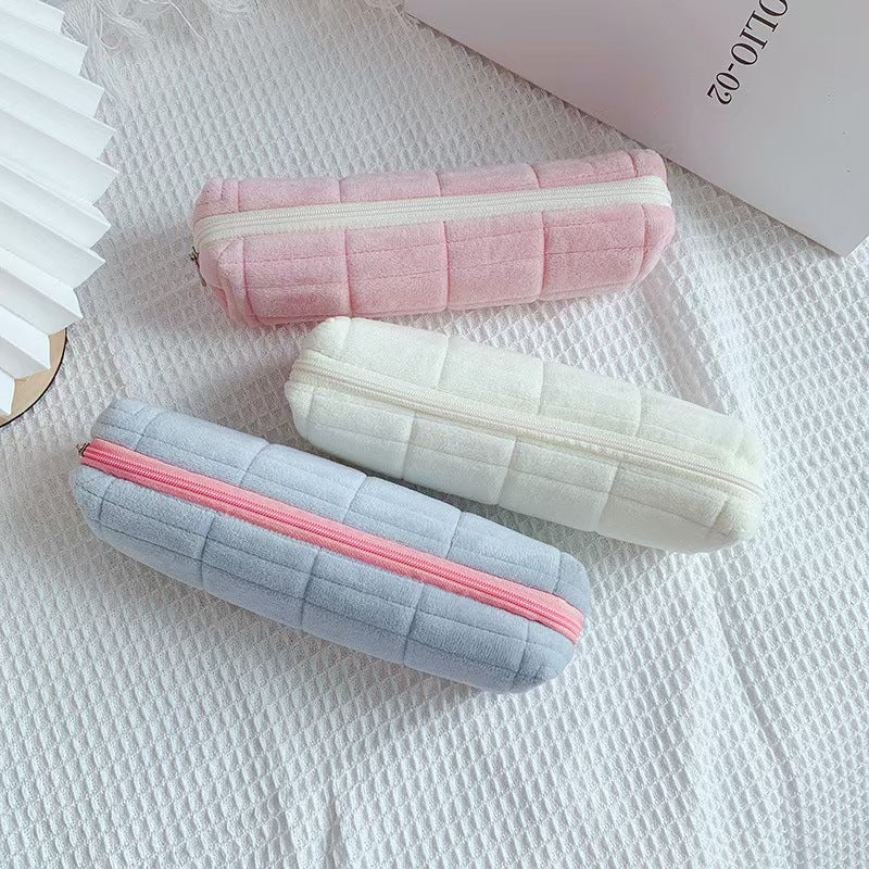 Trousse en velours - Pastel