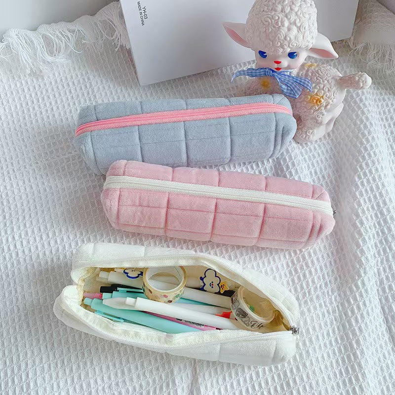 Trousse en velours - Pastel
