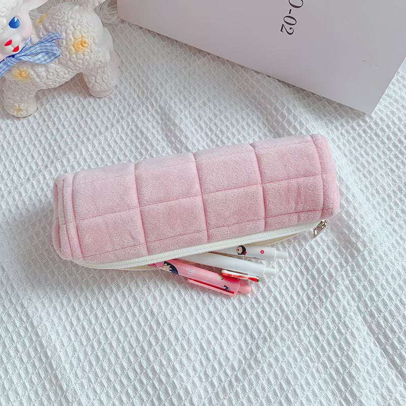 Trousse en velours - Pastel