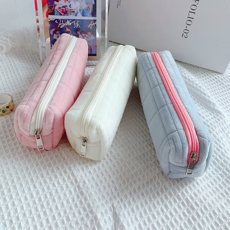 Trousse en velours - Pastel