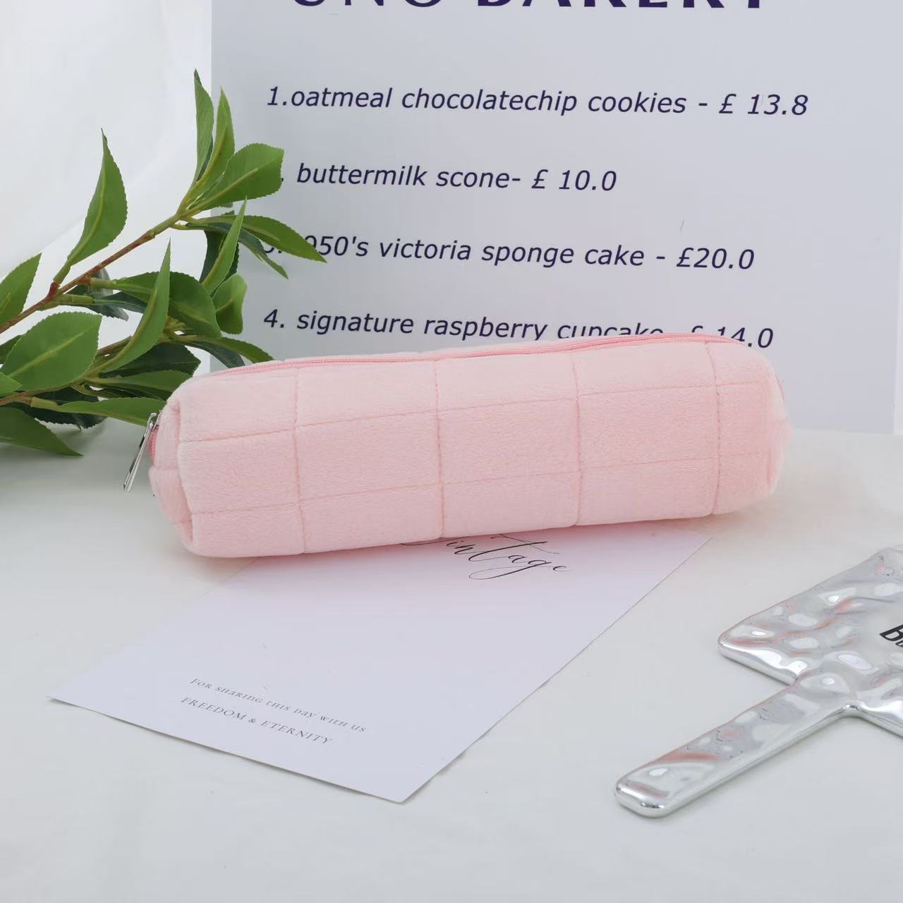 Trousse en velours - Pastel