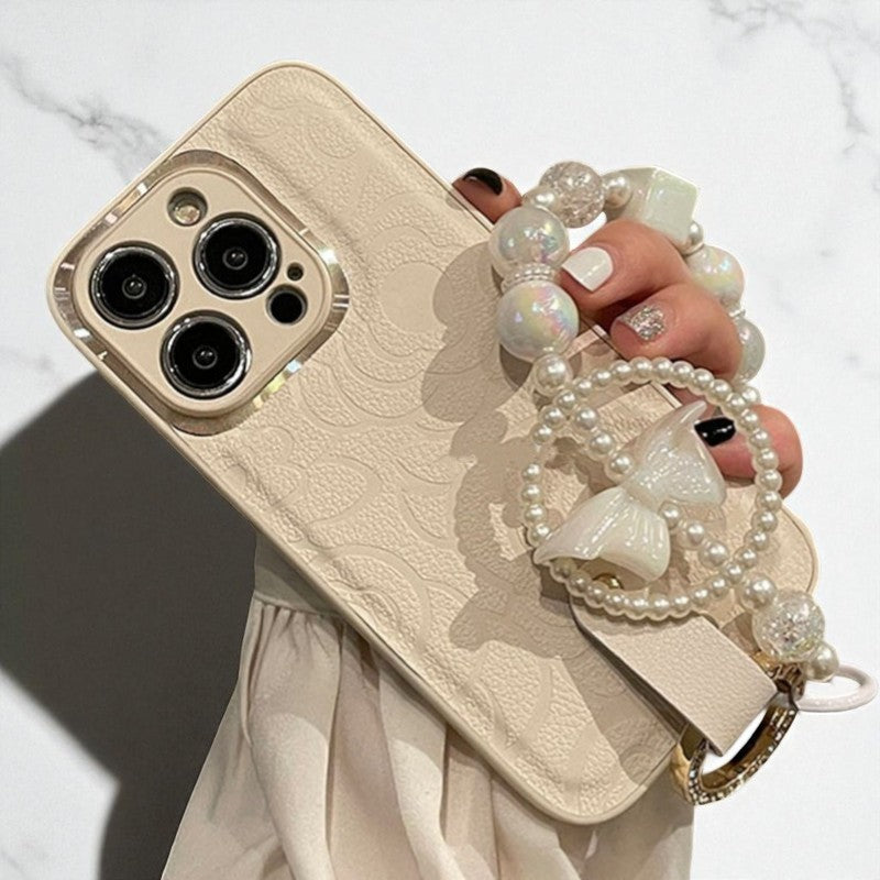 Coque iPhone - Flower perlée